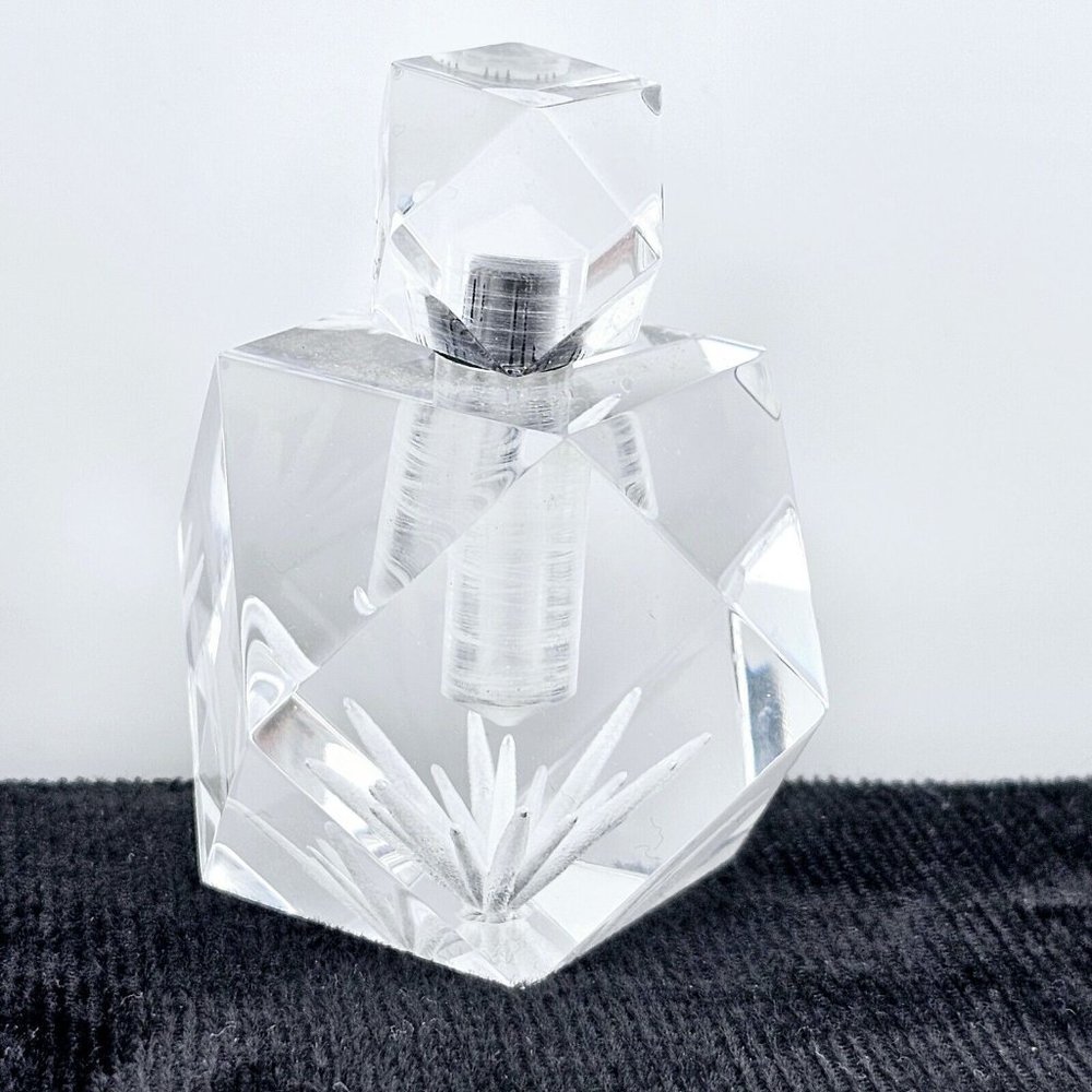 Vntage Modern Art Lucite Perfume Bottle signed Dekel '86 Studio artist handcraft - Picture 6 of 14